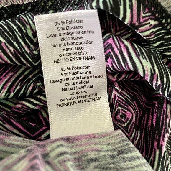 LuLaRoe Azure Skirt Black Purple Geometric Design Women's XL NEW NWT - Picture 5 of 7